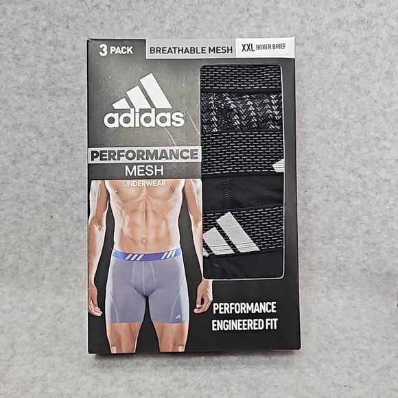 Adidas Performance Mesh Breathable Boxer Briefs Black or Red or Pink Size XXL - Picture 2 of 7